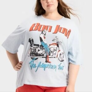 Bon Jovi Graphic Tee - Light Gray